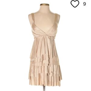 BCBG Max Azria Runway - Silky Champagne-colored Mini Dress